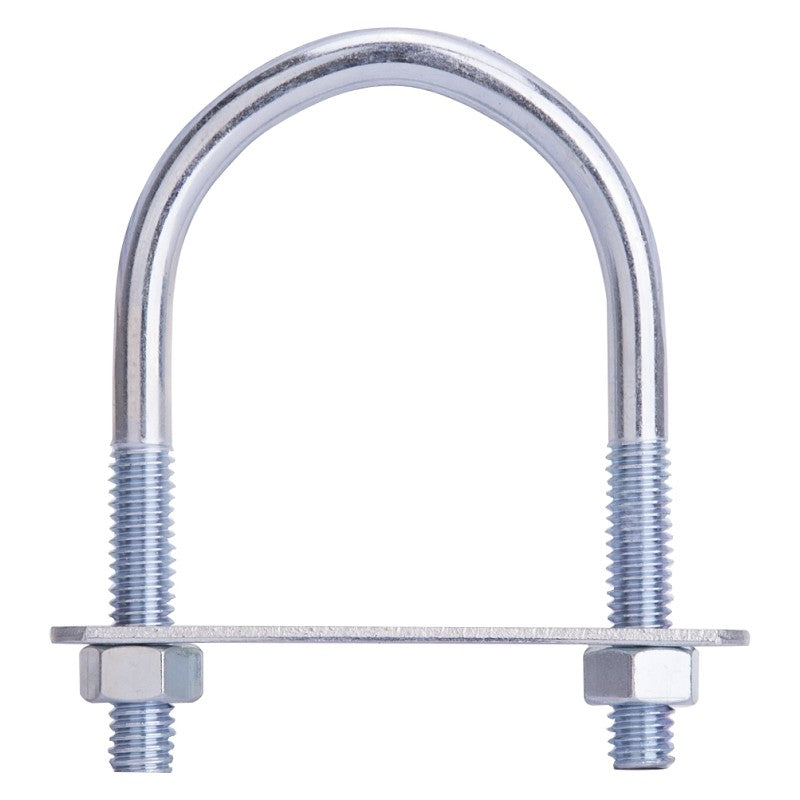 ProSource LR346 U-Bolt, 5/16 in Thread, 1-1/2 in L Thread, Steel, Zinc (Pack of 10)