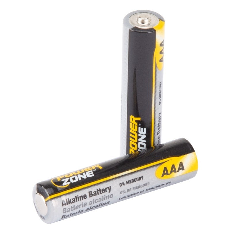 PowerZone LR03-8P-DB Battery, 1.5 V Battery, AAA Battery, Zinc, Manganese Dioxide, and Potassium Hydroxide (Pack of 12)