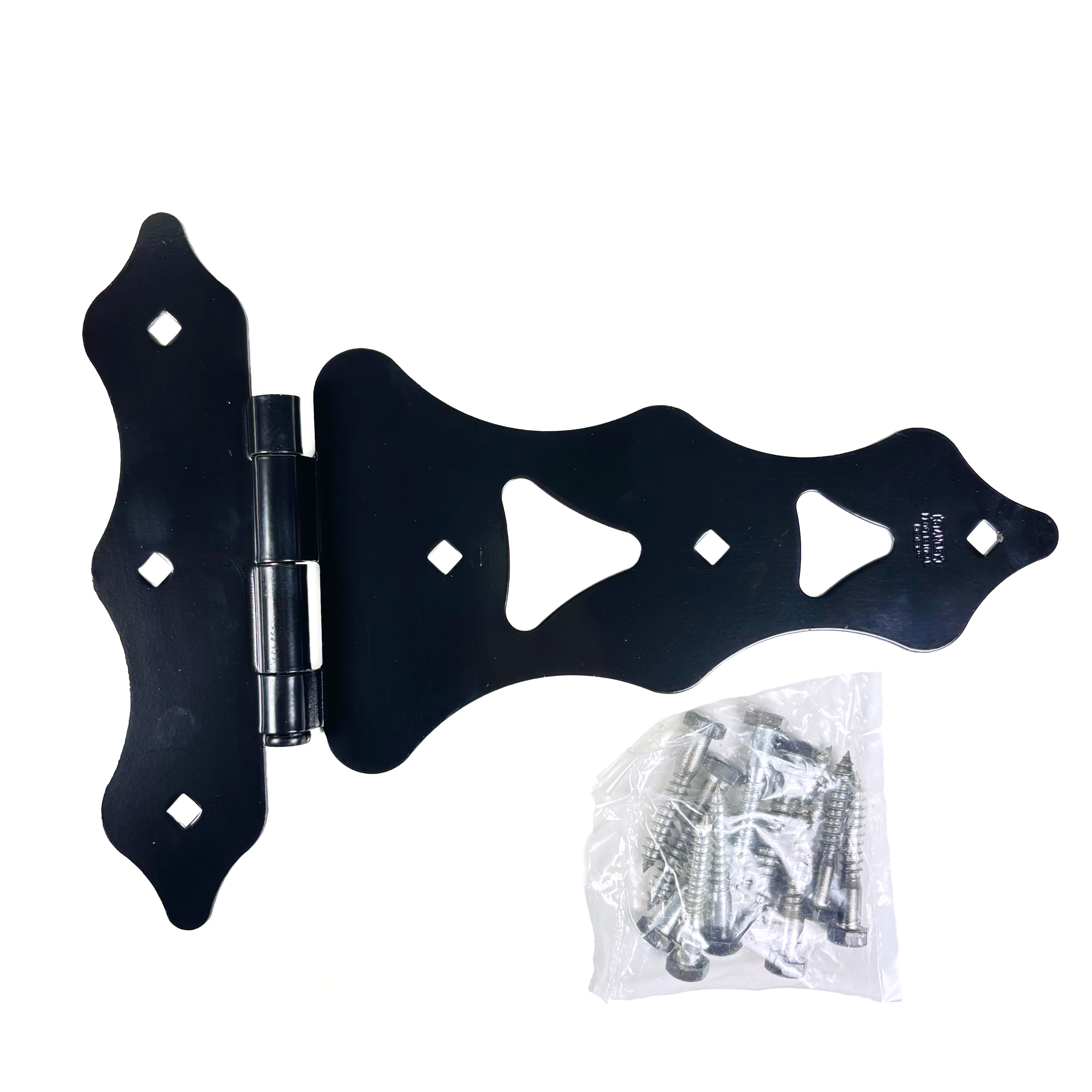 Western Style Heavy Duty T-Hinges 10 Inch Satin Black 2 Pack