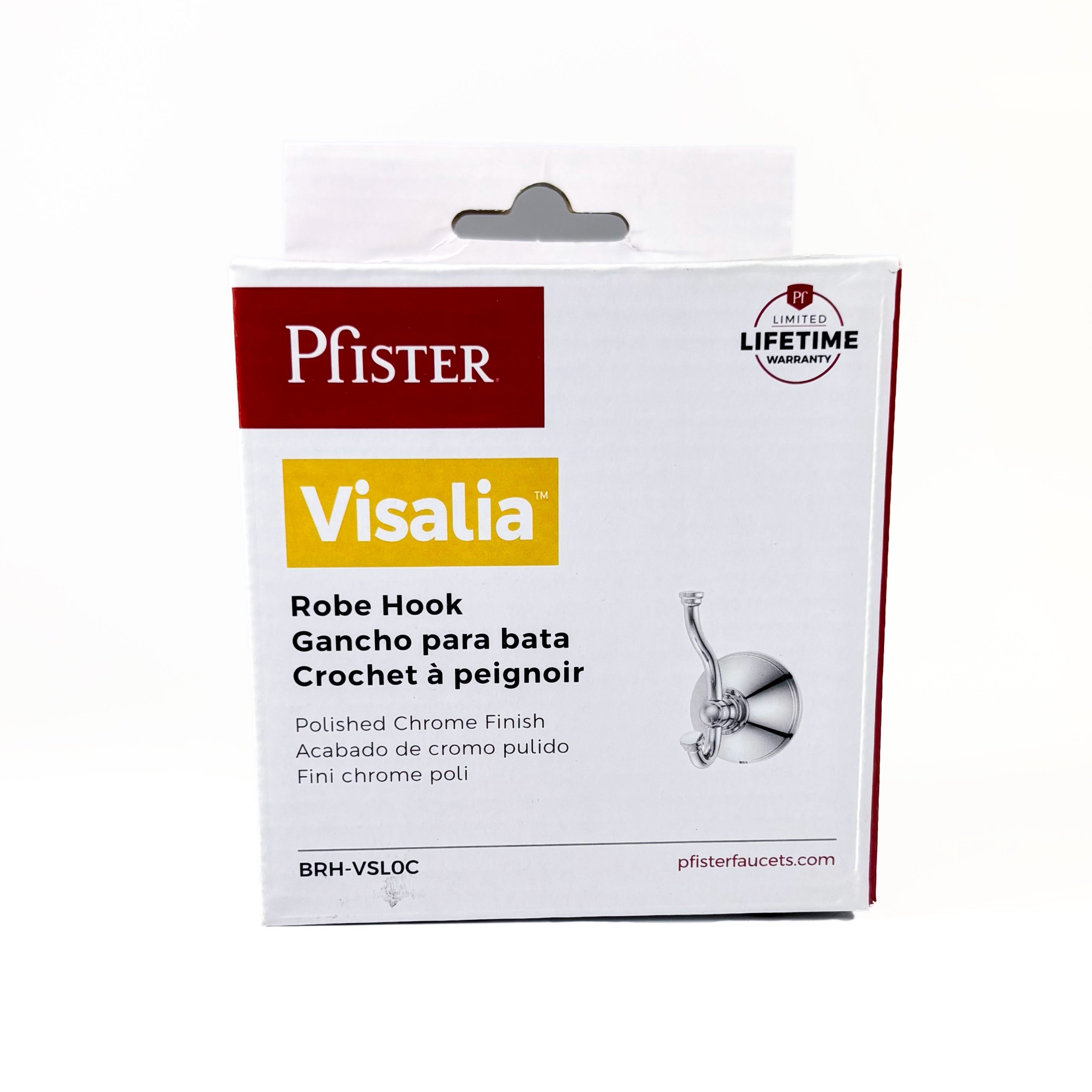 Visalia Robe & Towel Hook Polished Chrome (POS)