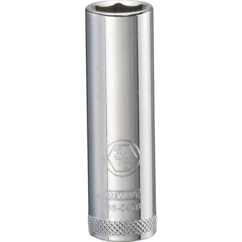 DEWALT DWMT86047OSP Drive Socket, 3/8 in Socket, 1/4 in Drive, 6-Point, Vanadium Steel, Polished Chrome