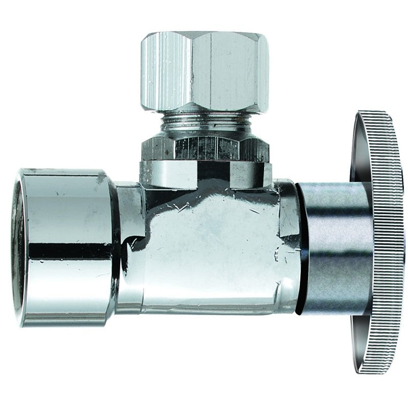 Plumb Pak PP20051LF Shut-Off Valve, 1/2 x 3/8 in Connection, FIP x Compression