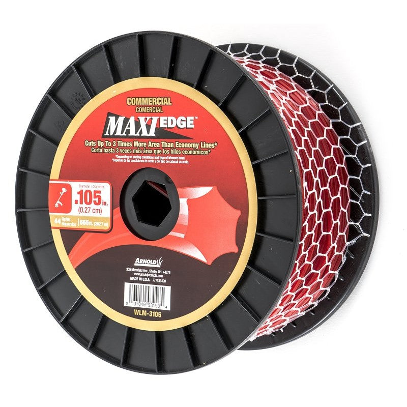 Arnold Maxi Edge Series WLM-3105 Trimmer Line Spool, 0.105 in Dia, 665 ft L, Polymer