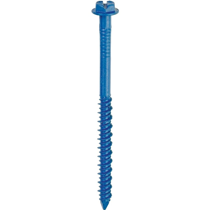 Tapcon 24315 Screw Anchor, 1-1/4 in L, Hex Drive, Steel, Climaseal