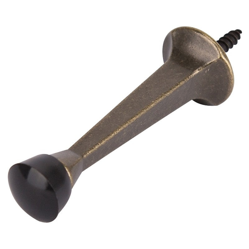 ProSource CL-208C-AB-PS Heavy-Duty Rigid Door Stop, 1 in Dia Base, 3 in Projection, Die-Cast Zinc & Plastic