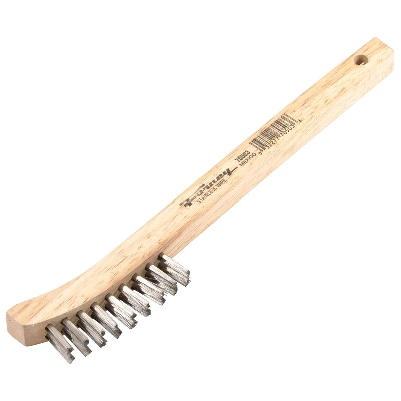 Forney 70503 Scratch Brush, 0.006 in L Trim, Stainless Steel Bristle, 8-5/8 in OAL