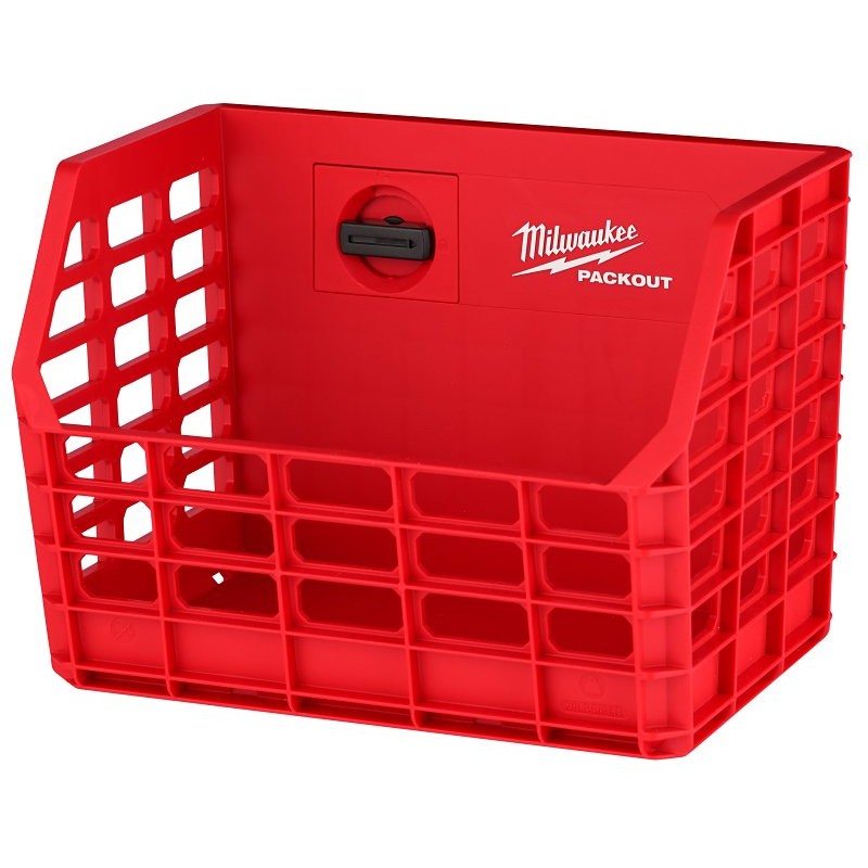 Milwaukee PACKOUT 48-22-8342 Compact Wall Basket, 20 lb, Plastic, Red