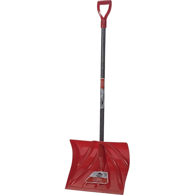 Garant NPM18KDU Snow Shovel, 18 in W Blade, 13-1/2 in L Blade, Poly Blade, Wood Handle, 51 in OAL