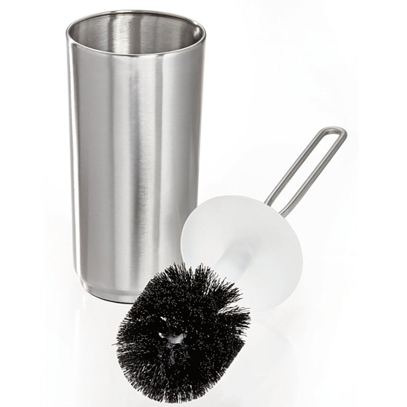 iDESIGN 28230 Brush and Holder, Polypropylene Bristle, Steel Holder, Silver Holder (Pack of 4)