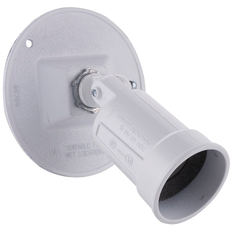 Hubbell 5624-1 Cover, 3-21/64 in L, 4-1/8 in W, Round, Metal, Gray, 8/CT, Powder-Coated