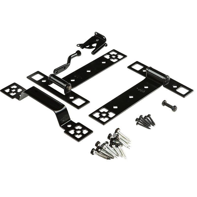 National Hardware N109-316 Craftsman Gate Suite Kit, Black, 1-Piece