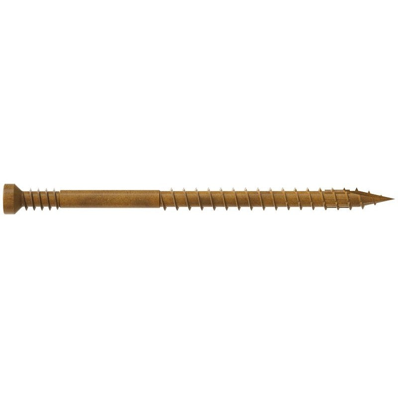 Simpson Strong-Tie FT07212R400 Finishing Trim Screw, #7 Thread, 2-1/2 in L, Serrated Thread, Trim Head, 400