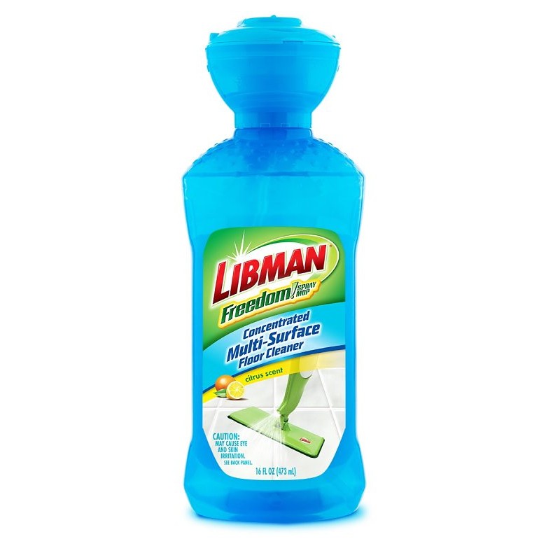 Libman Freedom 4008 Multi-Surface Cleaner, 16 oz, Liquid, Citrus, Clear