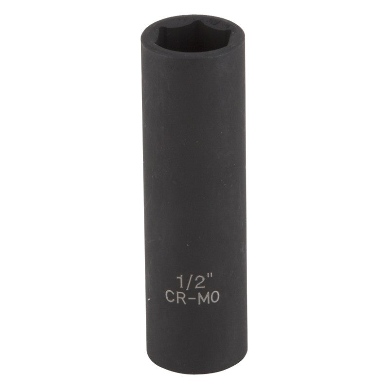 Vulcan MT6580113 Deep Impact Socket, 1/2 in Socket, 3/8 in Drive, Deep Drive, 6-Point, Chrome Molybdenum Steel