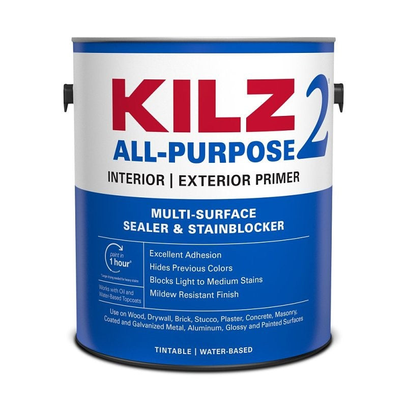 Kilz 20041 Exterior Primer, White, 1 gal, Can (Pack of 4)