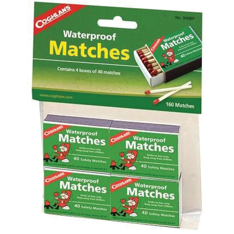 Coghlan's 940BP Waterproof Matches, 40-Stick, Wood Stick