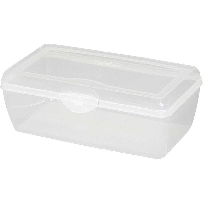 Sterilite 18058606 Storage Box, Plastic, Clear, 13-1/8 in L, 7-5/8 in W, 4-1/2 in H (Pack of 6)