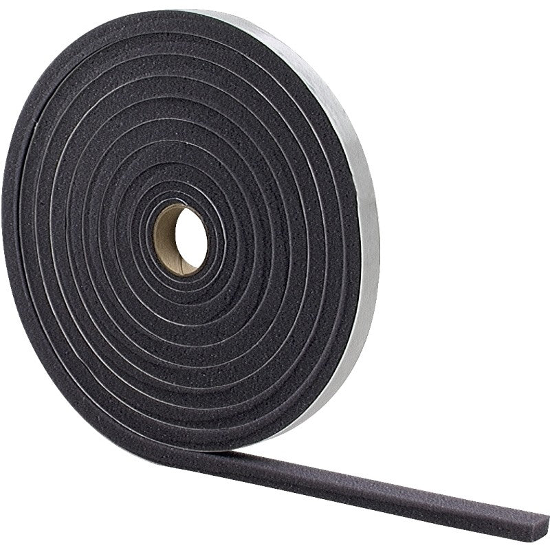 M-D 02055 Foam Tape, 3/8 in W, 17 ft L, 3/16 in Thick, Gray