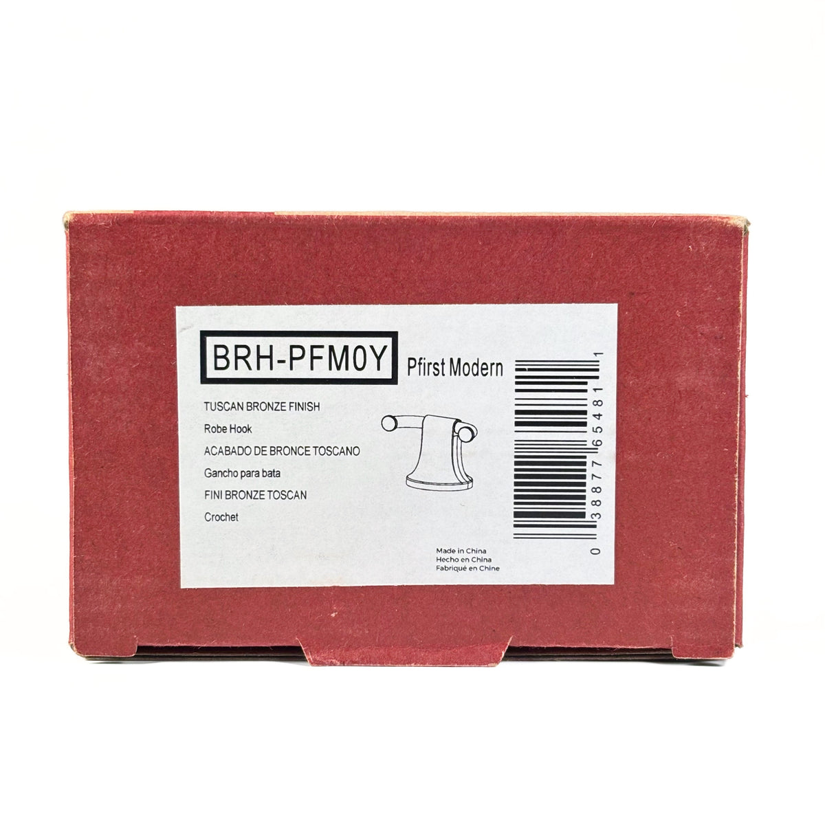 Pfirst Modern Robe Hook Tuscan Bronze