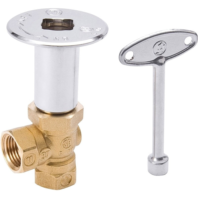 B & K 118-002 Log Lighter Valve, 1/2 in, Brass