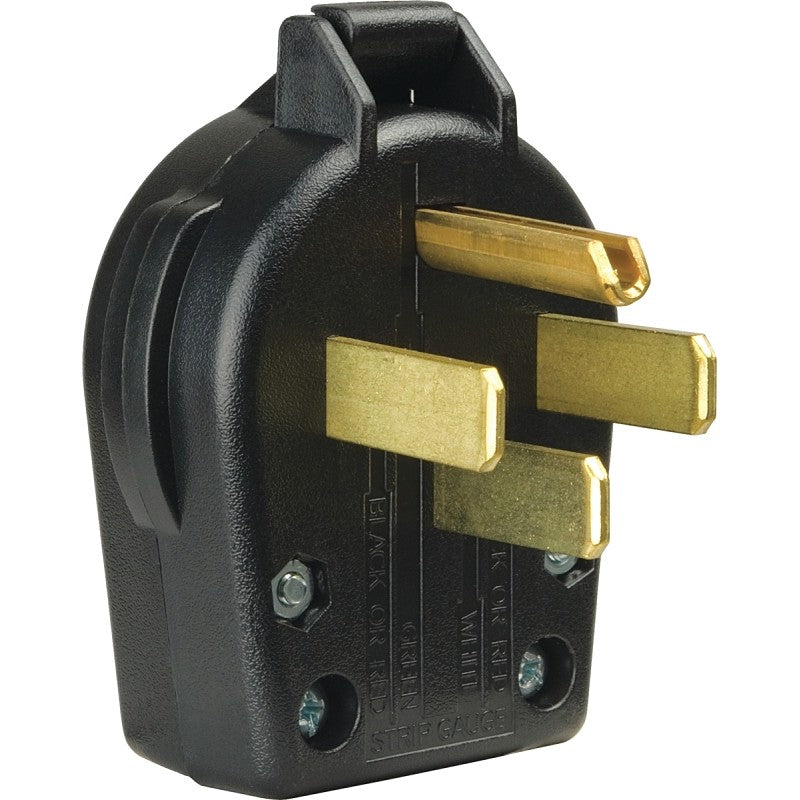 Eaton Wiring Devices S21-SP Electrical Plug, 3 -Pole, 30/50 A, 125/250 V, NEMA: NEMA 14-30P, 14-50P, Black