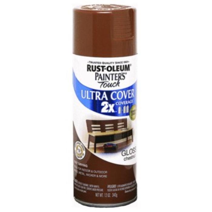 Rust-Oleum 249847 Spray Paint, Gloss, Chestnut, 12 oz, Can