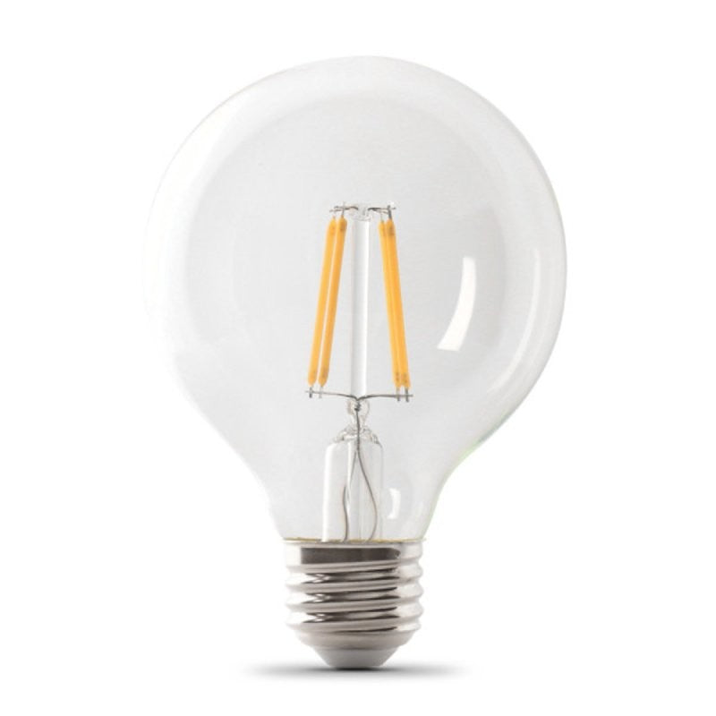 Feit Electric BPG2560/927CA/FIL LED Bulb, Globe, 120 V, 5.5 W, G25 Lamp, 60 W Equivalent, E26 Lamp Base, Dimmable