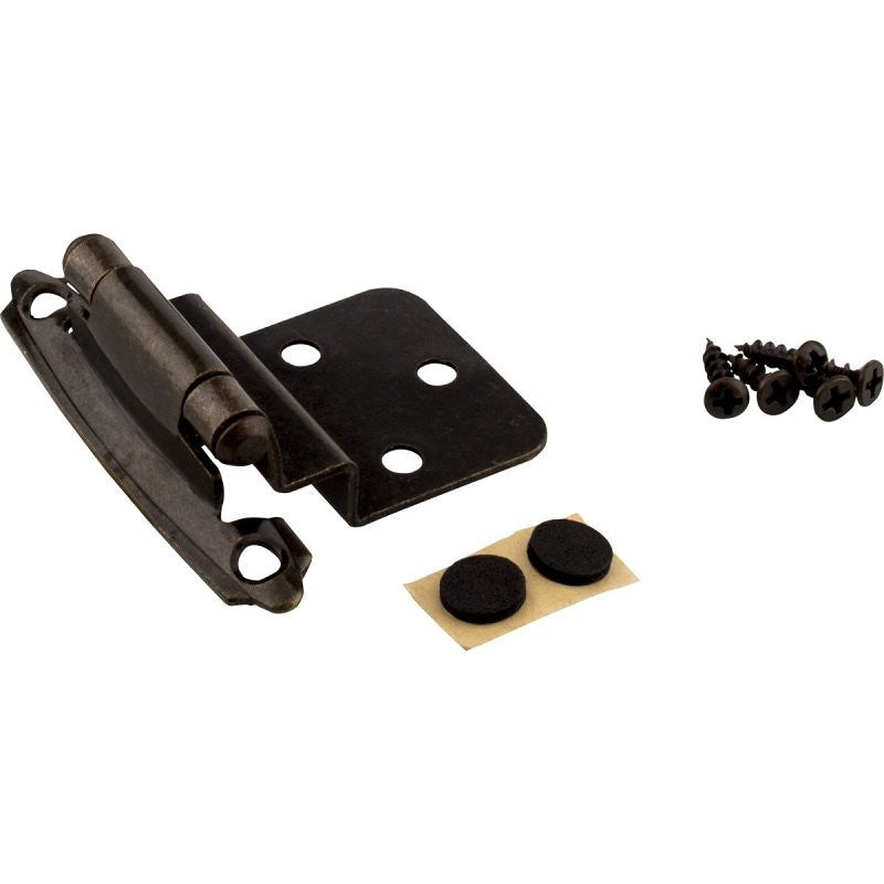 KasaWare KFHI-A-AB2 Hinge, Antique Brass, Inset, Self-Closing Hinge, 2/PK