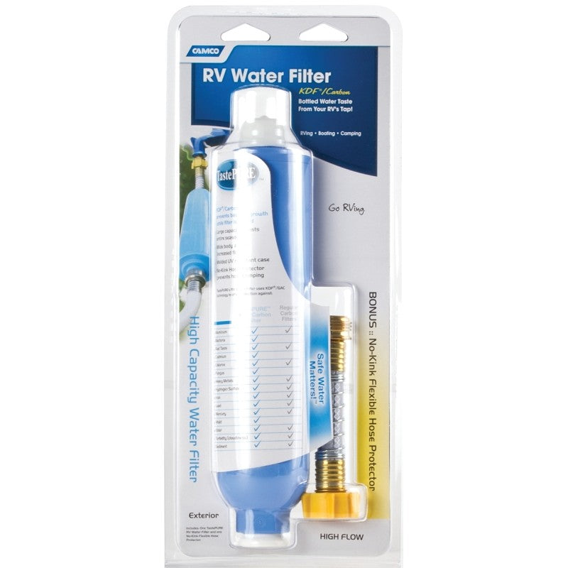 Camco USA 40013 Carbon Water Filter with Hose Protector