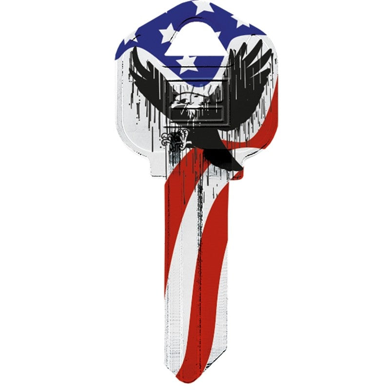 Hy-Ko 16005KW1-31 Key Blank, Bald Eagle, Brass, Nickel-Plated, For: Kwikset KW1 Keyways, KW1 Key Number (Pack of 5)