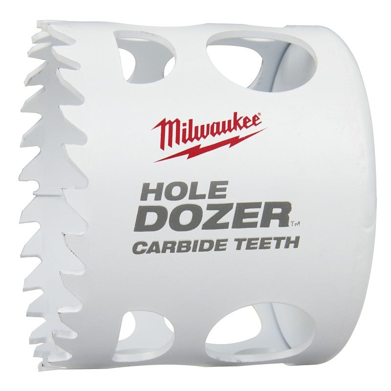 Milwaukee Hole Dozer 49-56-0722 Hole Saw, 2-1/8 in Dia, 1.62 in D Cutting, 3/8 in Arbor, 4 TPI