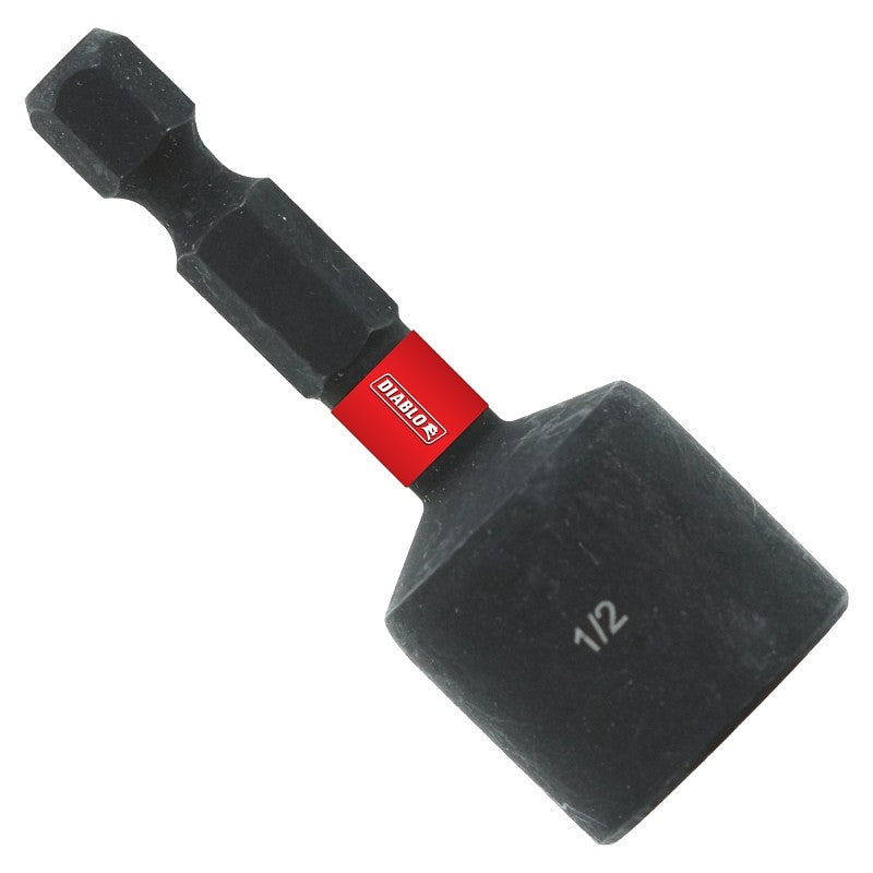 Diablo DNTSS12 Magnetic Nutsetter, 1-7/8 in L, 1/2 in L Shank, Hex Shank