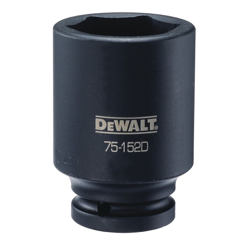 DEWALT DWMT75152OSP Impact Socket, 41 mm Socket, 7/8 in D Socket, 6-1/2 in OAL, 3/4 in Drive, 6-Point, CR-440 Steel