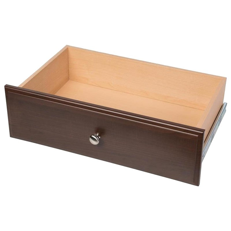 Easy Track RD08-T Series Drawer, 24 in W, 8 in H, 14 in D, Wood, Truffle