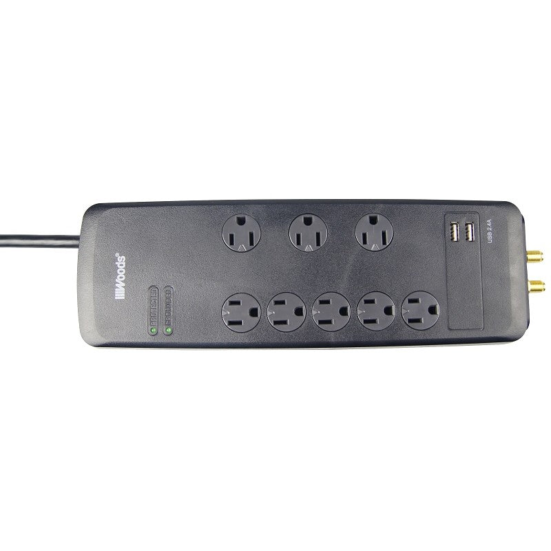 Woods 41629 Surge Protector Strip, 120 V, 15 A, 8 -Outlet, 3540 J Energy