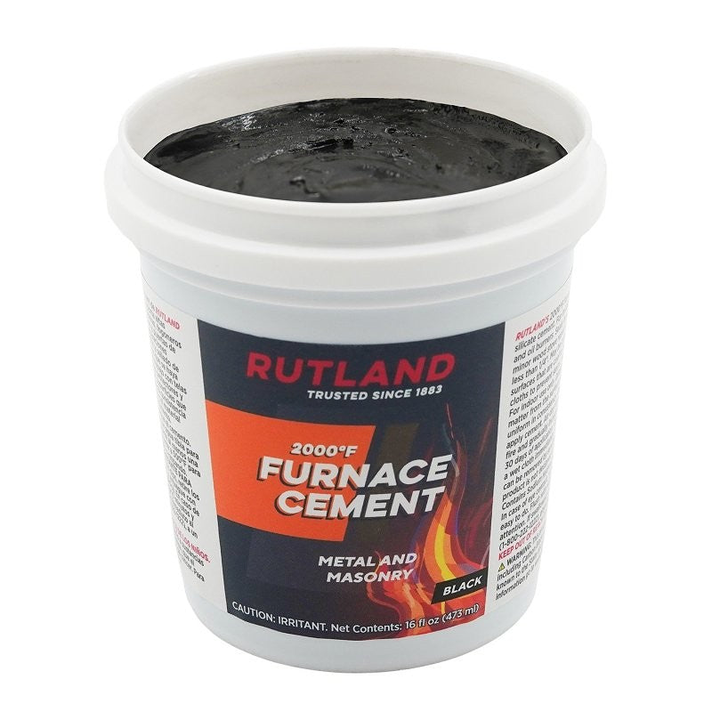 Rutland 64 Furnace Cement, 16 fl-oz, Tub (Pack of 12)