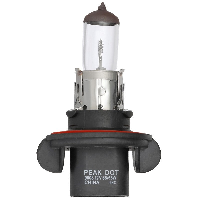 Peak 9008-BPP Automotive Headlamp, 12.8 V, 55, 65 W, Halogen Lamp, Gray