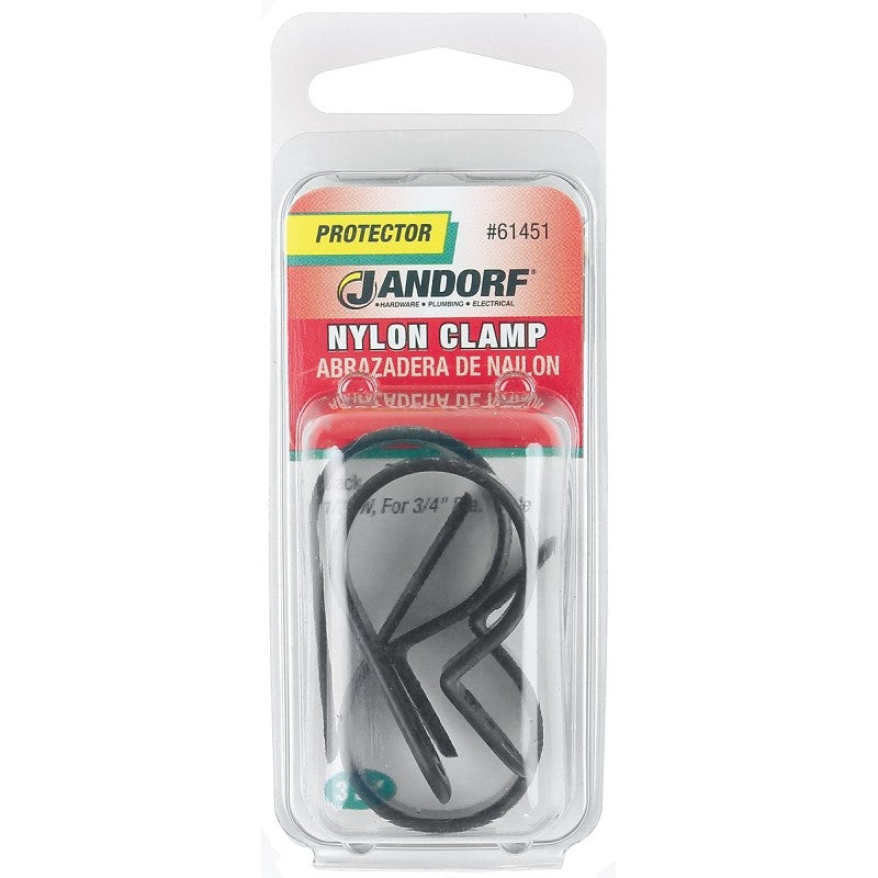Jandorf 61451 Cable Clamp, 3/4 in Max Bundle Dia, 1/2 in W, Nylon, Black