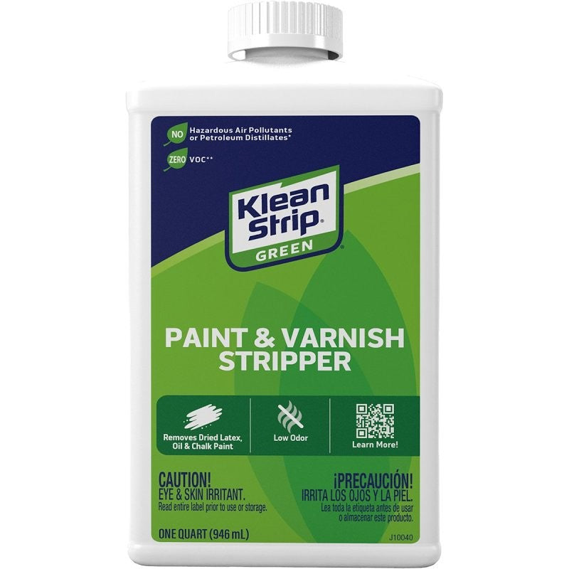 Klean Strip Green QKGS75023 Paint and Varnish Stripper, Liquid, Mild, White, 1 qt