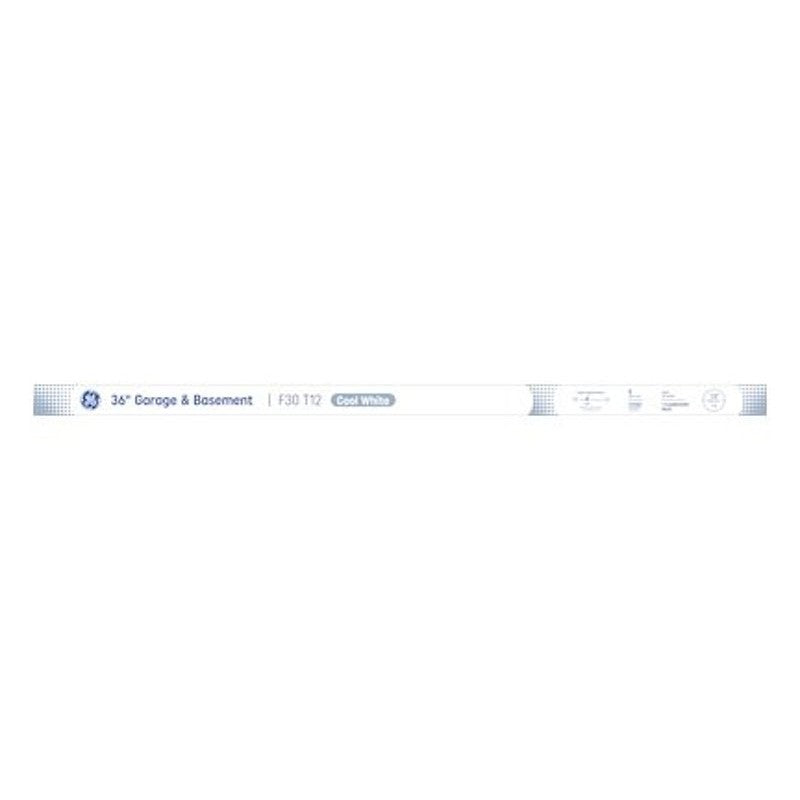 GE 80085 Light Bulb, 30 W, T12 Lamp, G13 Medium Lamp Base, 2200 Lumens, 4100 K Color Temp, 18000 hr Average Life (Pack of 6)