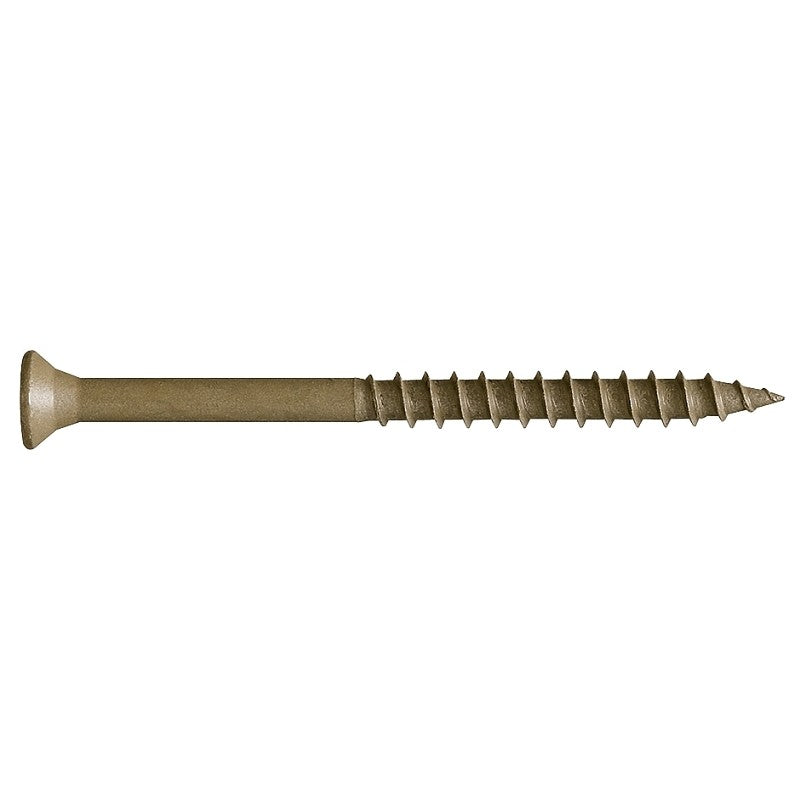 Camo 0356199 Deck Screw, #10 Thread, 3-1/2 in L, Bugle Head, Star Drive, Type 17 Slash Point, Carbon Steel, 1350/PK