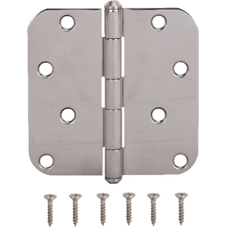 ProSource DH-S606-PS Door Hinge, Stainless Steel, Stainless Steel, Loose Pin, 180 deg Range of Motion, Screw Mounting