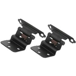 Laurey 28620 Hinge, 3/8 in Inset, Self Close, Matte Black