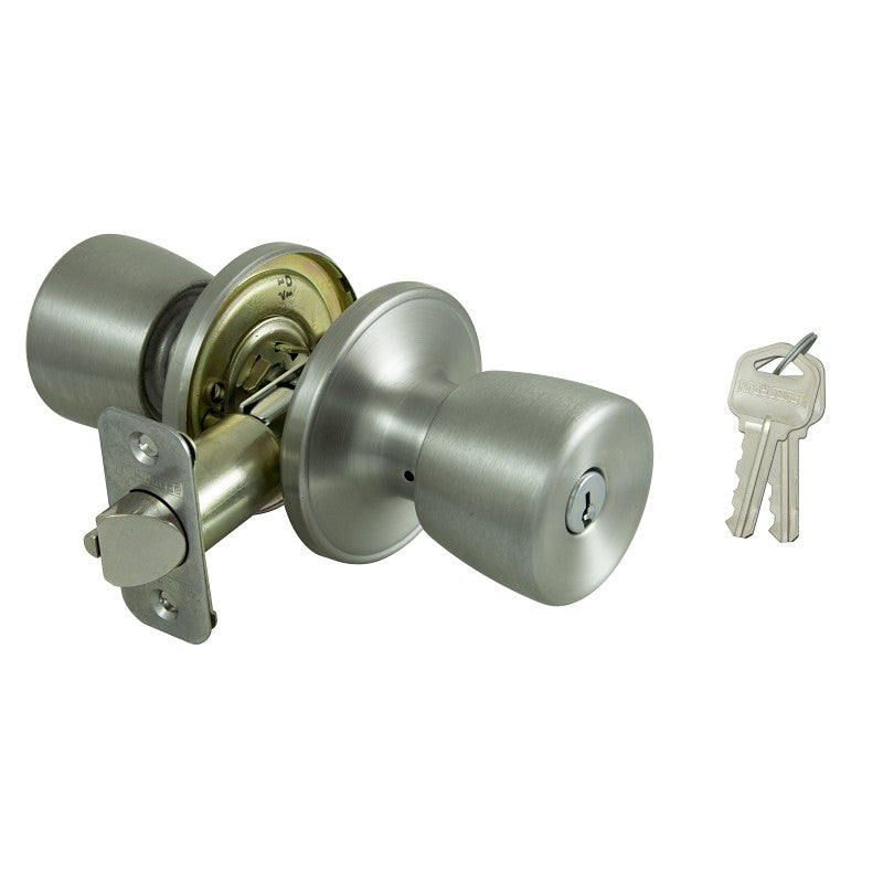 ProSource TS600BRA4V Entry Knob, Stainless Steel, K3, KW1 Keyway, 3 Grade (Pack of 3)