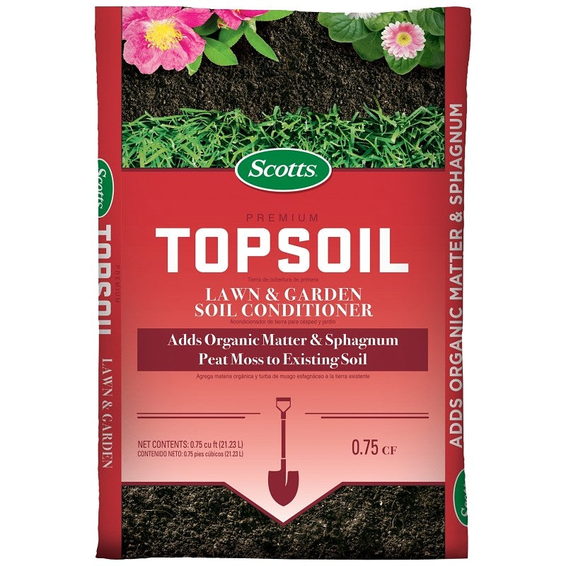 Scotts 71130756 Premium Topsoil, 0.75 cu-ft Bag