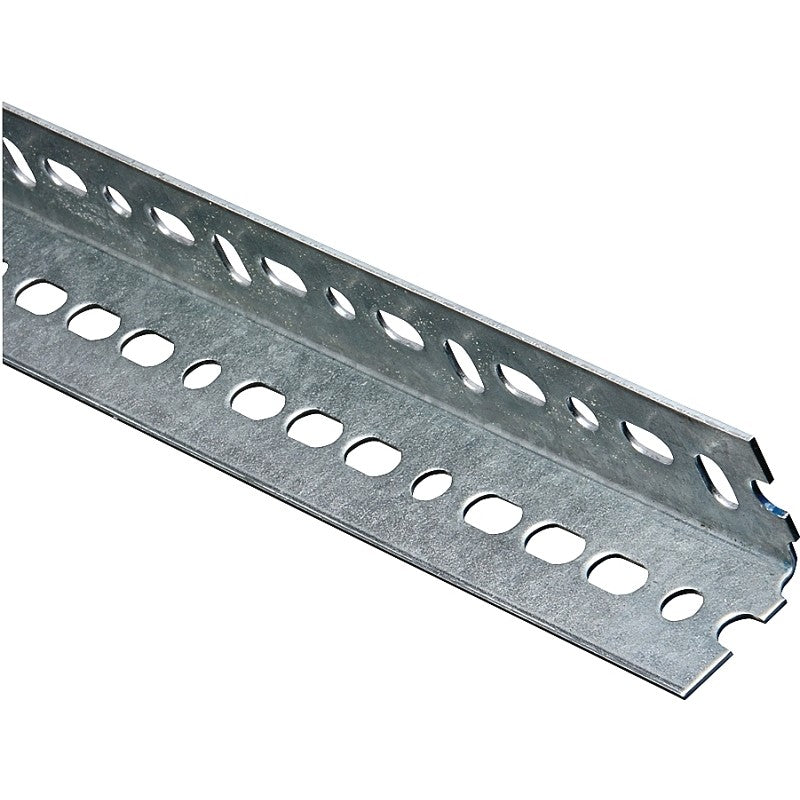 National Hardware 4020BC Series N180-075 Slotted Angle Stock, 1-1/2 in L Leg, 36 in L, 14 ga Thick, Steel, Galvanized