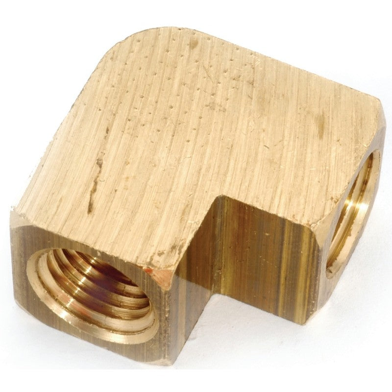 Anderson Metals 756100-02 Pipe Elbow, 1/8 in, FIP, 90 deg Angle, Brass, 1000 psi Pressure
