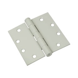 Commercial Door Hinges 4-1/2 Inch Square Corner Prime Coat White 3 Pack (POS)