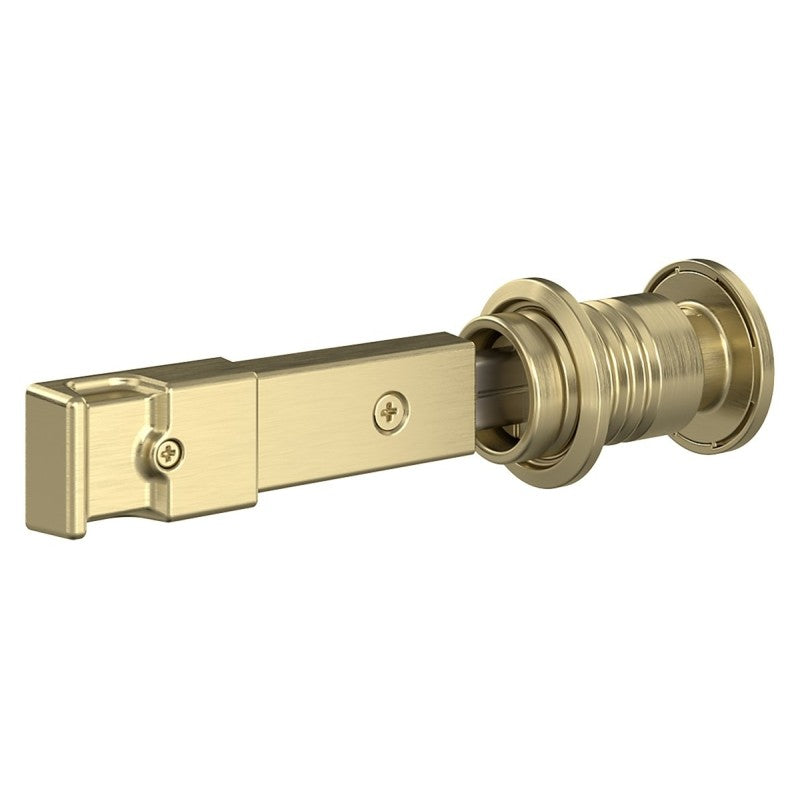 National Hardware N700-152 Barn Door Lock, Brushed Gold, Steel/Zinc, 1-11/16 in Dia Knob