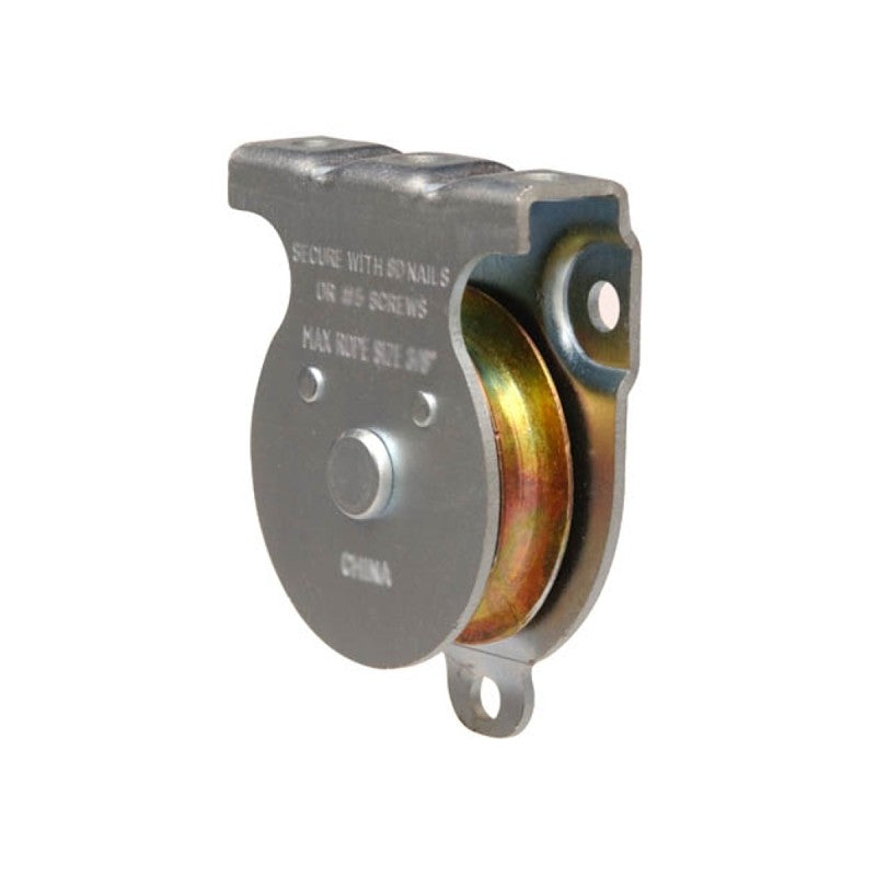 Campbell T7550502 Pulley, Single Sheave, 3/8 in Rope, 100 lb Working Load, 2 in Sheave, Zinc